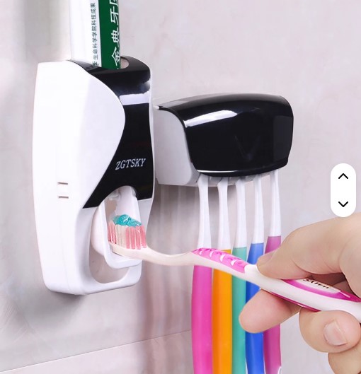 Ensemble distributeur de dentifrice et Porte-brosse à dents