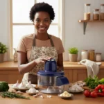 femme-cuisinant-avec-l-plucheur-dail